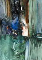 Teodor Buzu: Presentiment, water color, paper, 100 cm x 70 cm, 2004